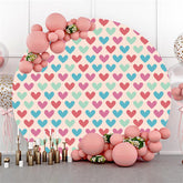 Kreis Blau Rosa Liebe Glücklich Geburtstag Hintergrund Für Party